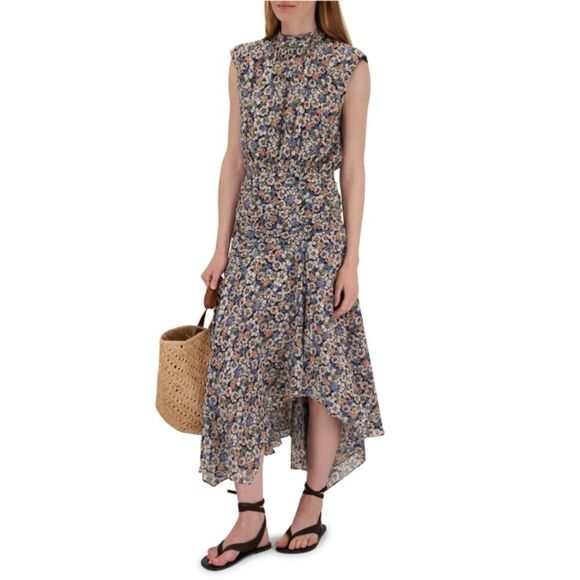 Veronica Beard Anuli High Neck Midi Dress - Size 6 - NWT - Picture 2 of 5